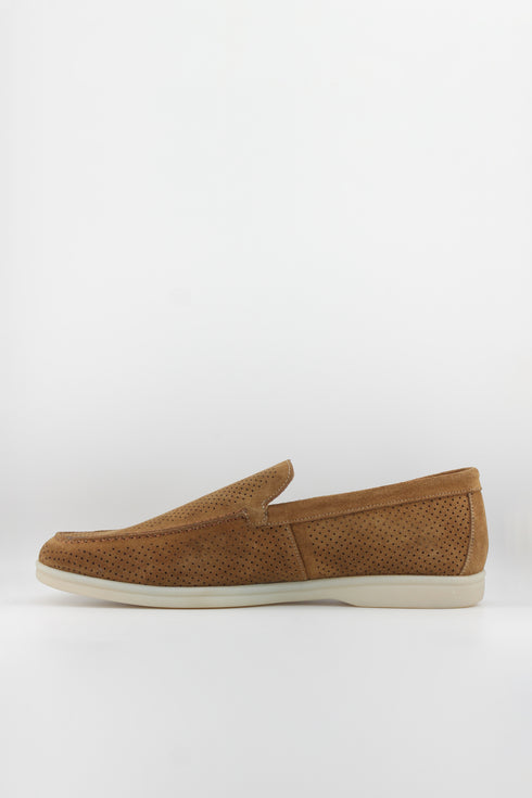 DFC Relax Men Leather Perforated Slip-On Loafers